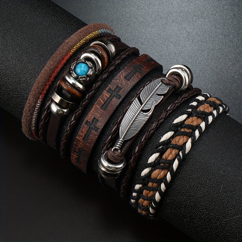 Men Accessories Look - Miss JQ 6 unids/set Vintage PU