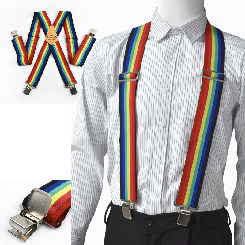 Men'S Accessories Types - Tirantes para hombre de arcoíris de