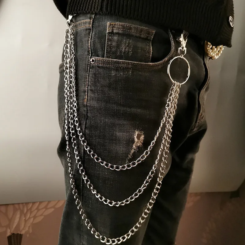 Men Accessories Chain - Cadena de cinturón metálica estilo punk