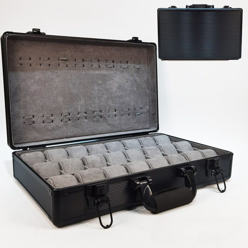 Men'S Accessories Tray - Caja de reloj verde de aluminio,