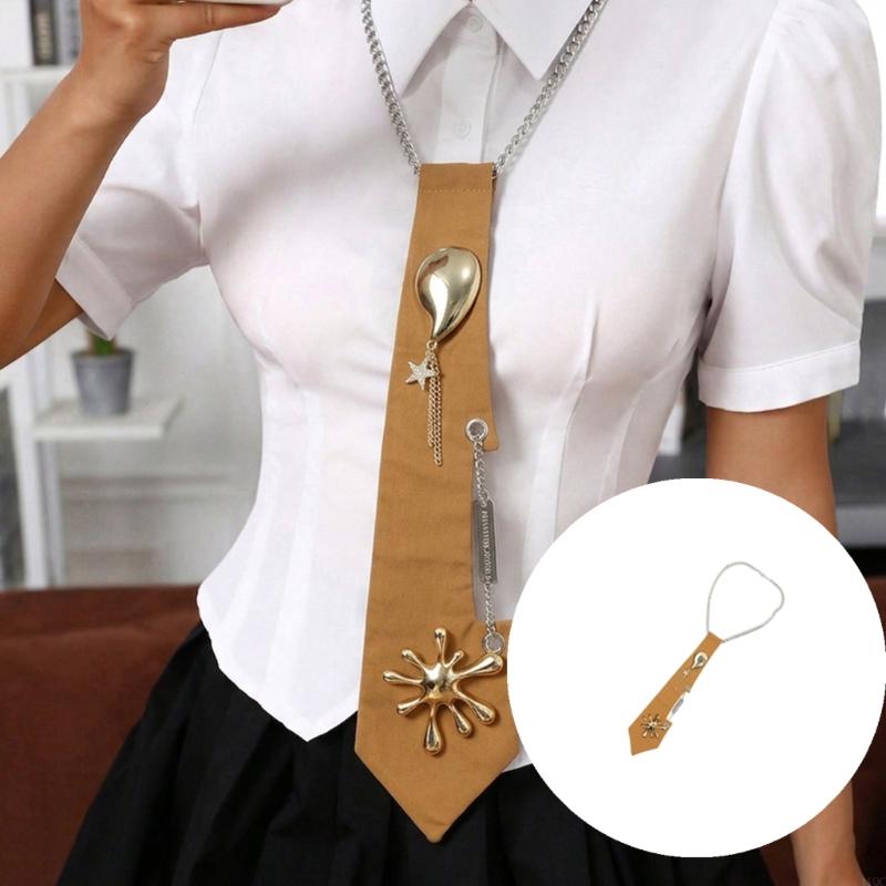 Men Accessories Look - Corbata JK ajustable con diamantes imitación,
