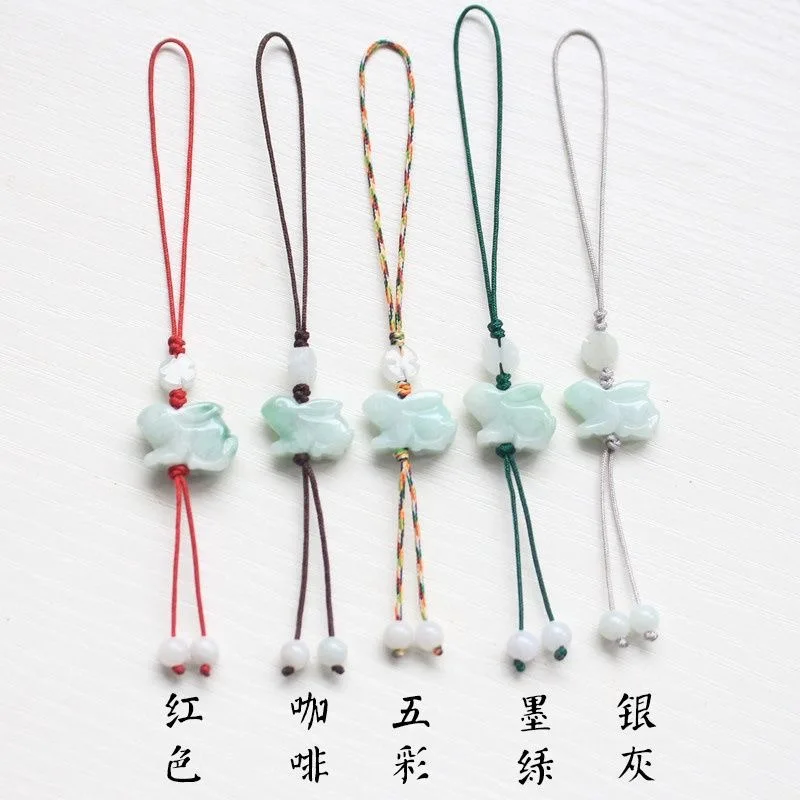 Men Accessories Chain - Personalización Esmeralda Natural conejo chino DIY