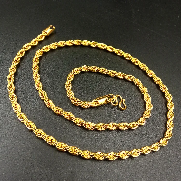Collar de oro auténtico AU999  - Men Accessories Look reseña y precio
