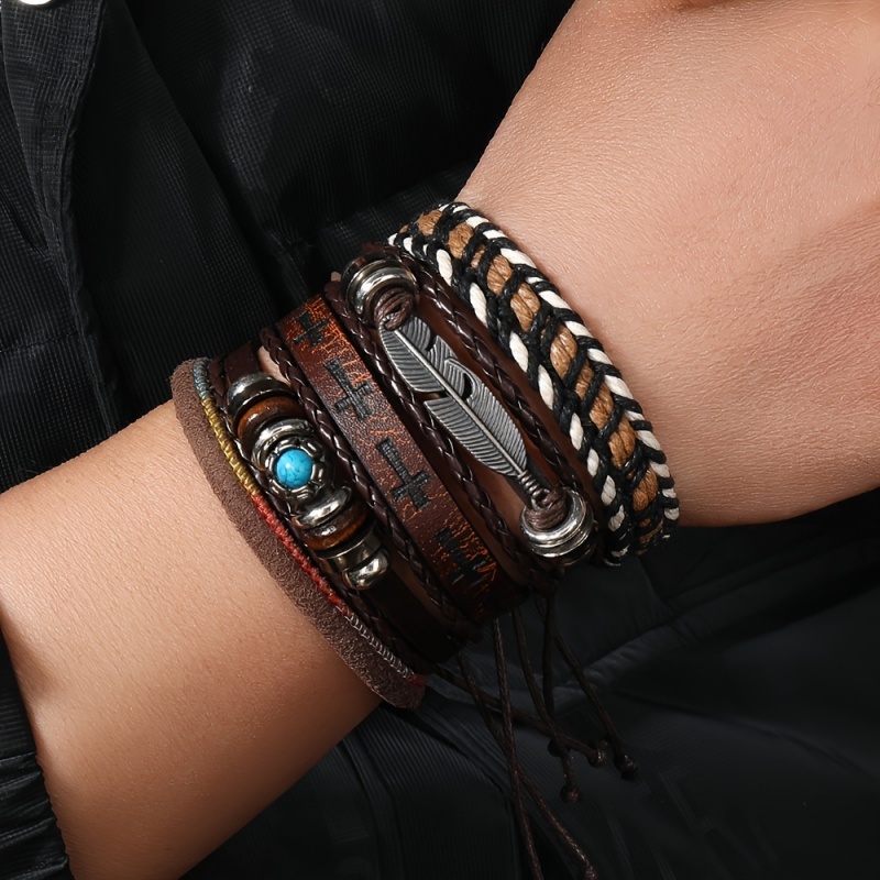 Miss JQ 6 unids/set Vintage PU - Men Accessories Look reseña y precio