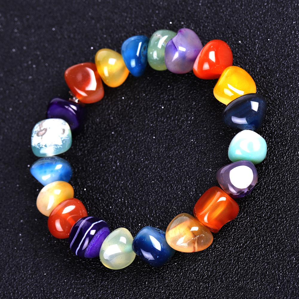 Pulsera de Ágata Natural Irreg - Bead Bracelet Men reseña y precio