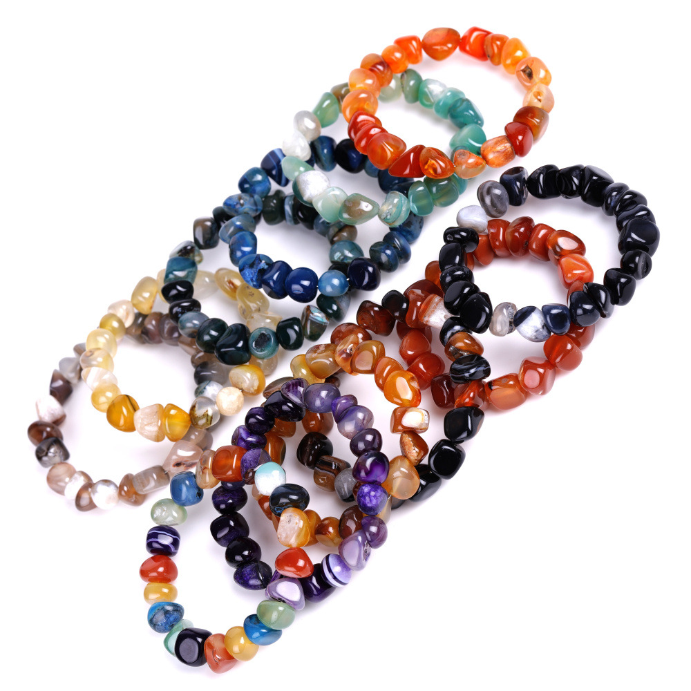 Pulsera de Ágata Natural Irreg - Bead Bracelet Men reseña y precio
