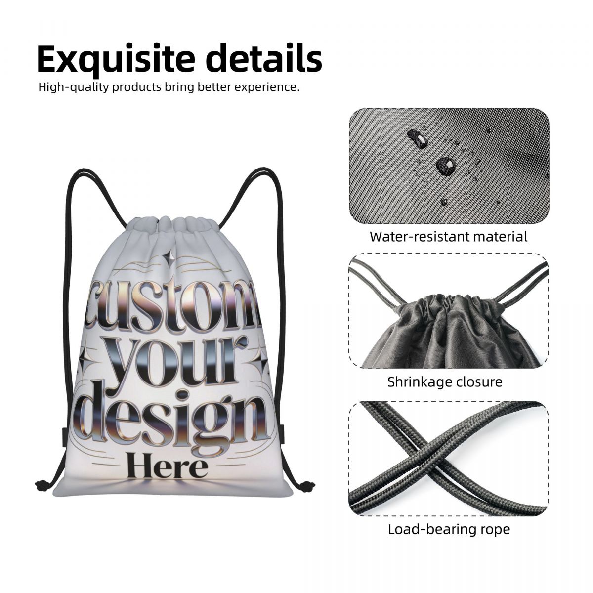 Mochilas con cordón y logotipo - Men Accessories Shop reseña y precio