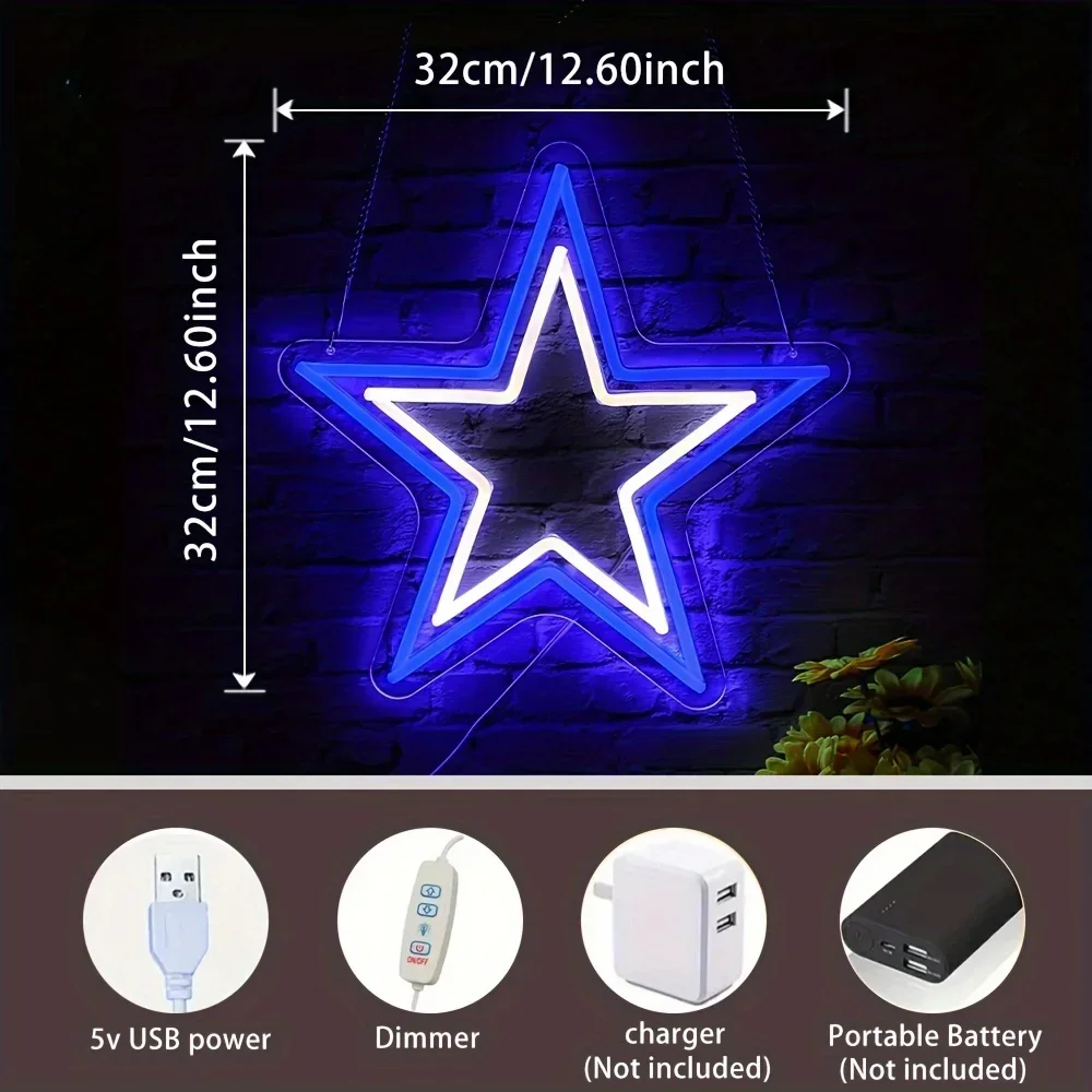 Letrero de neón LED de estrell - Men Accessories Shop reseña y precio